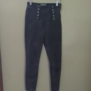 Women's High-Waisted Black Jeans